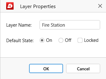 PDF Extra: PDF layer properties window